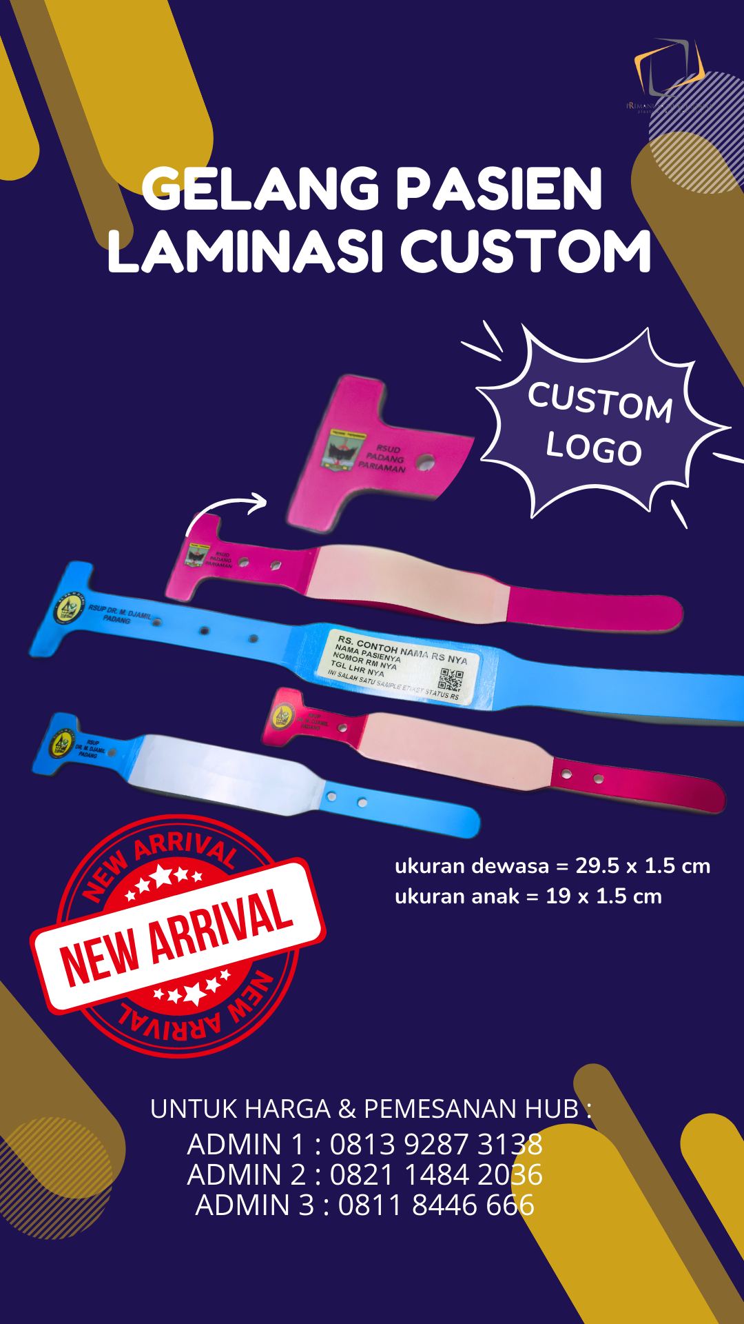 gelang pasien laminasi resiko