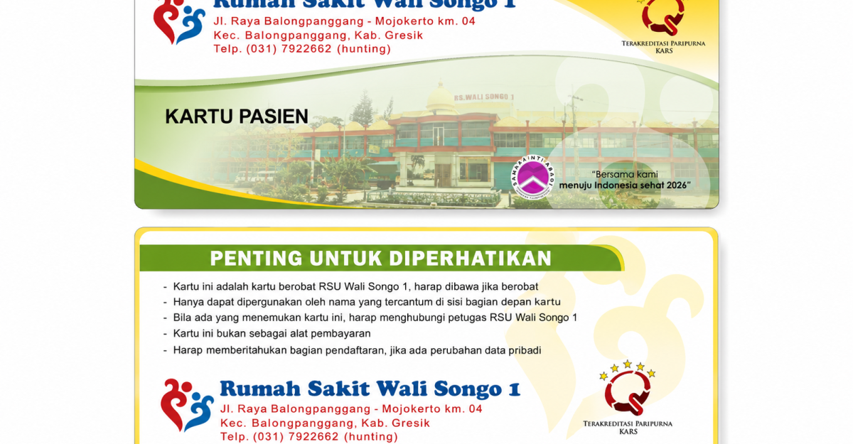 KARTU PASIEN CUSTOM LOGO